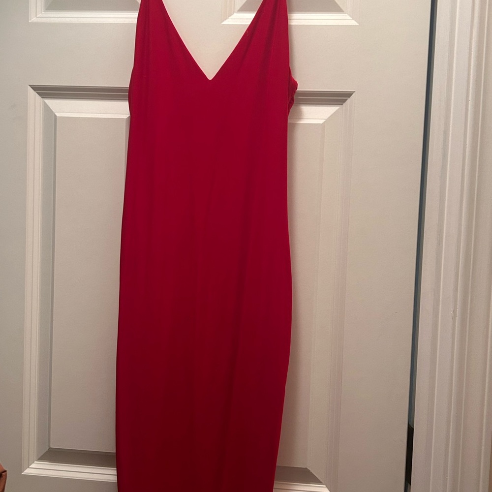 Fashion Nova Red Spaghetti Strap Slip Dress